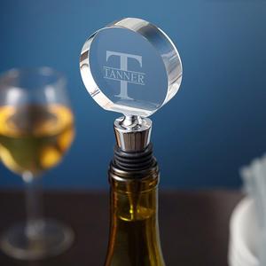 Oakmont Optic Crystal Engraved Wine Stopper