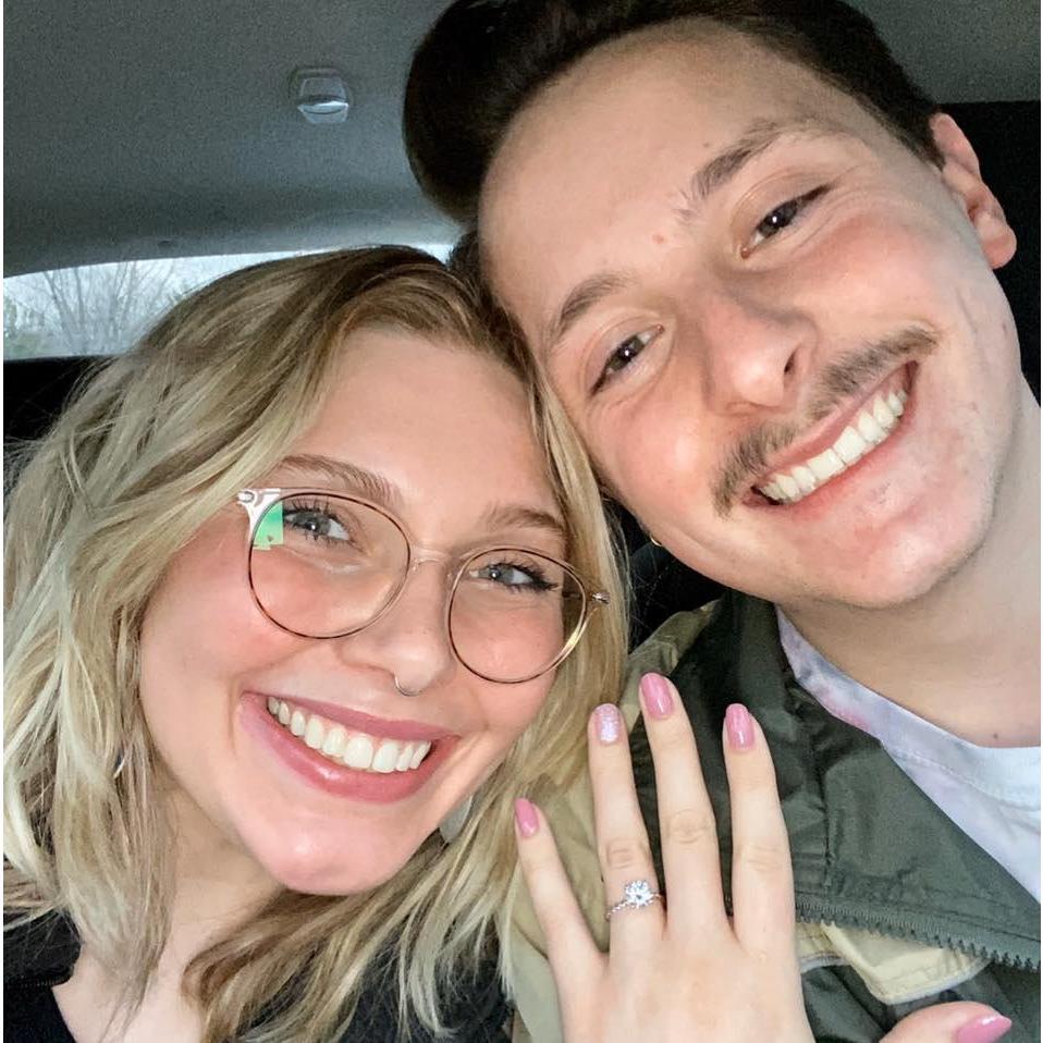 Announcing our engagement to family.