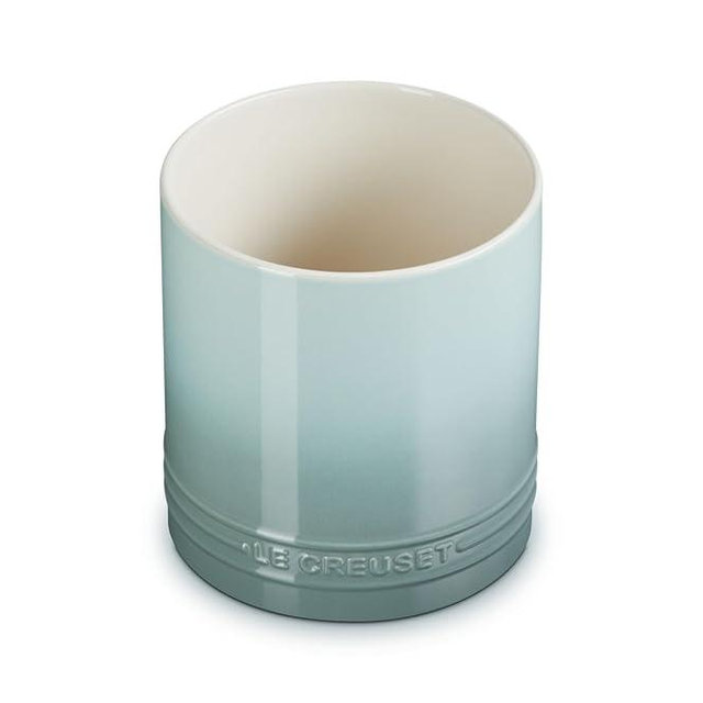 Le Creuset Stoneware Signature Straight Wall Utensil Crock, 1 qt., Sea Salt