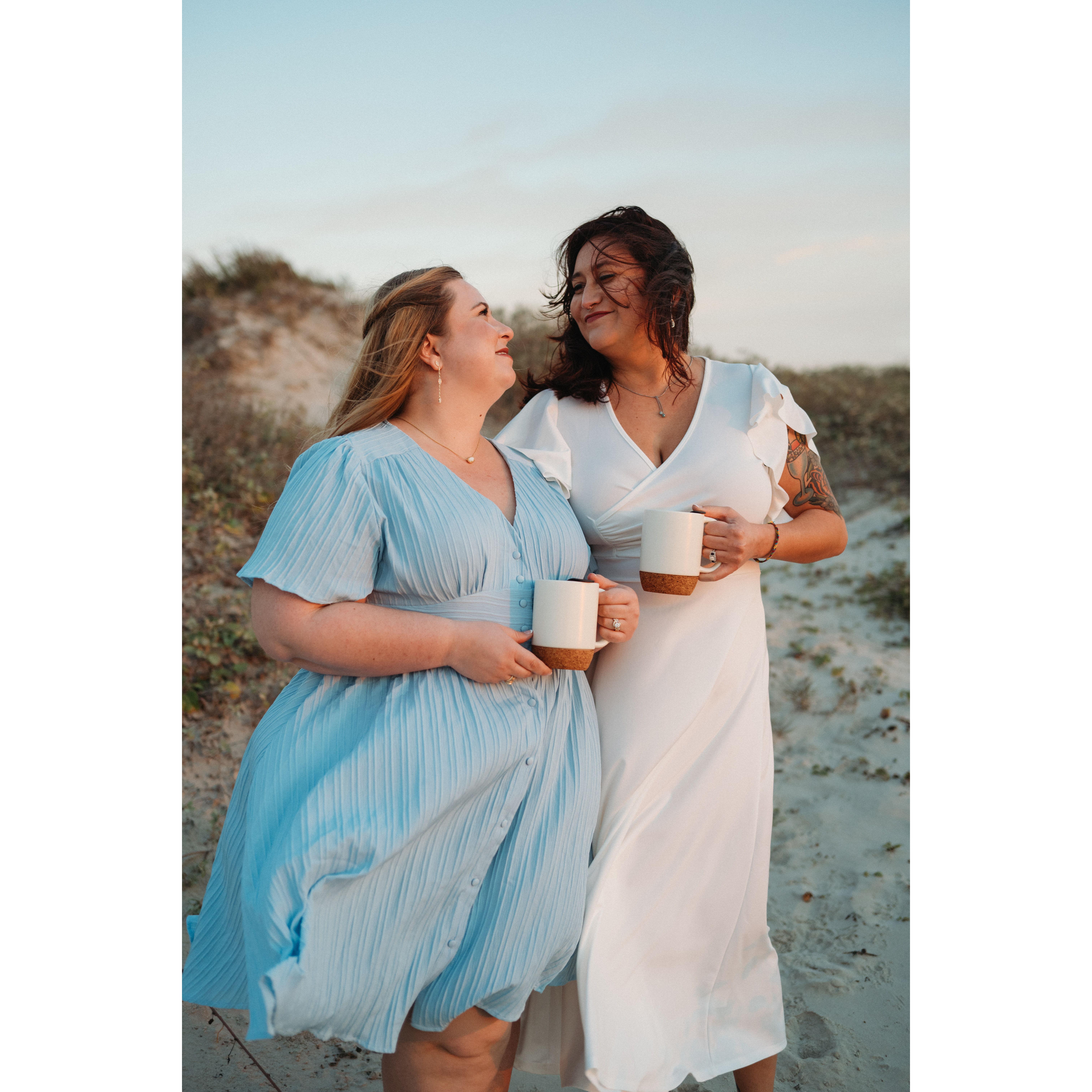 Our mutual love for coffee and smiles