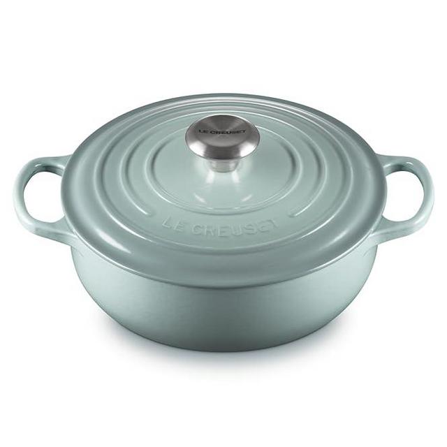 Le Creuset Enameled Cast Iron Signature Round Sauteuse, 3.5qt., Sea Salt