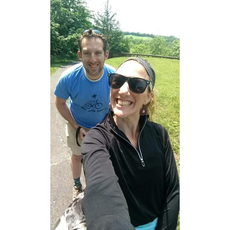 Serpent mound, on our way back from visiting parents and doing the Mohican 100k Mountain bike race.