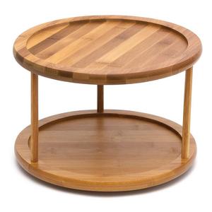Lipper International 8302 Bamboo Wood 2-Tier 10" Kitchen Turntable