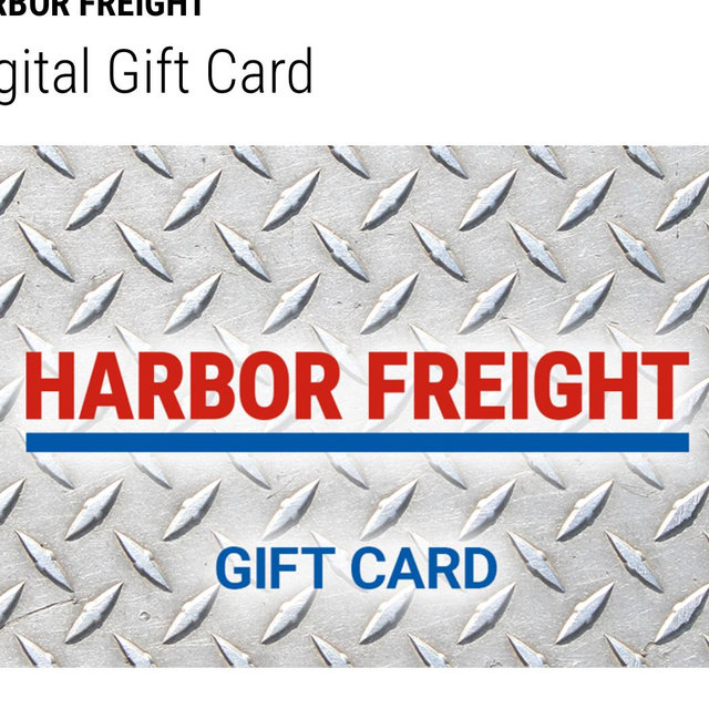 Harbor Freight Gift Card