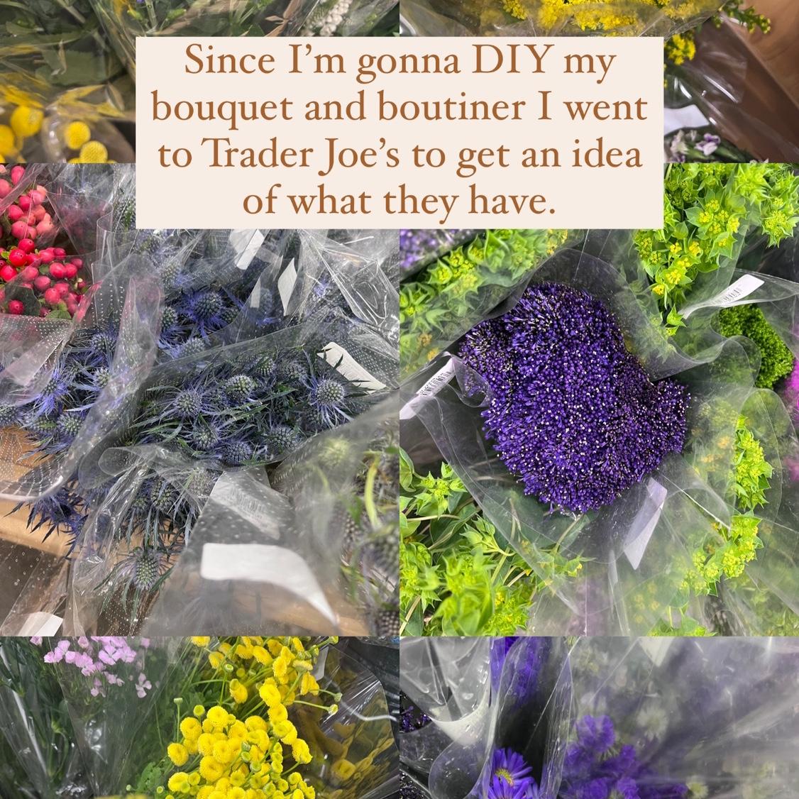 I went to get an idea for my flowers. I am definitely gonna mix fresh, faux and dried flowers together to create my bouquet.