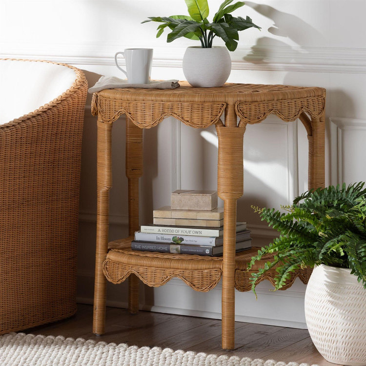 bali & pari, Paisley Bohemian Scallop Console Table | Zola