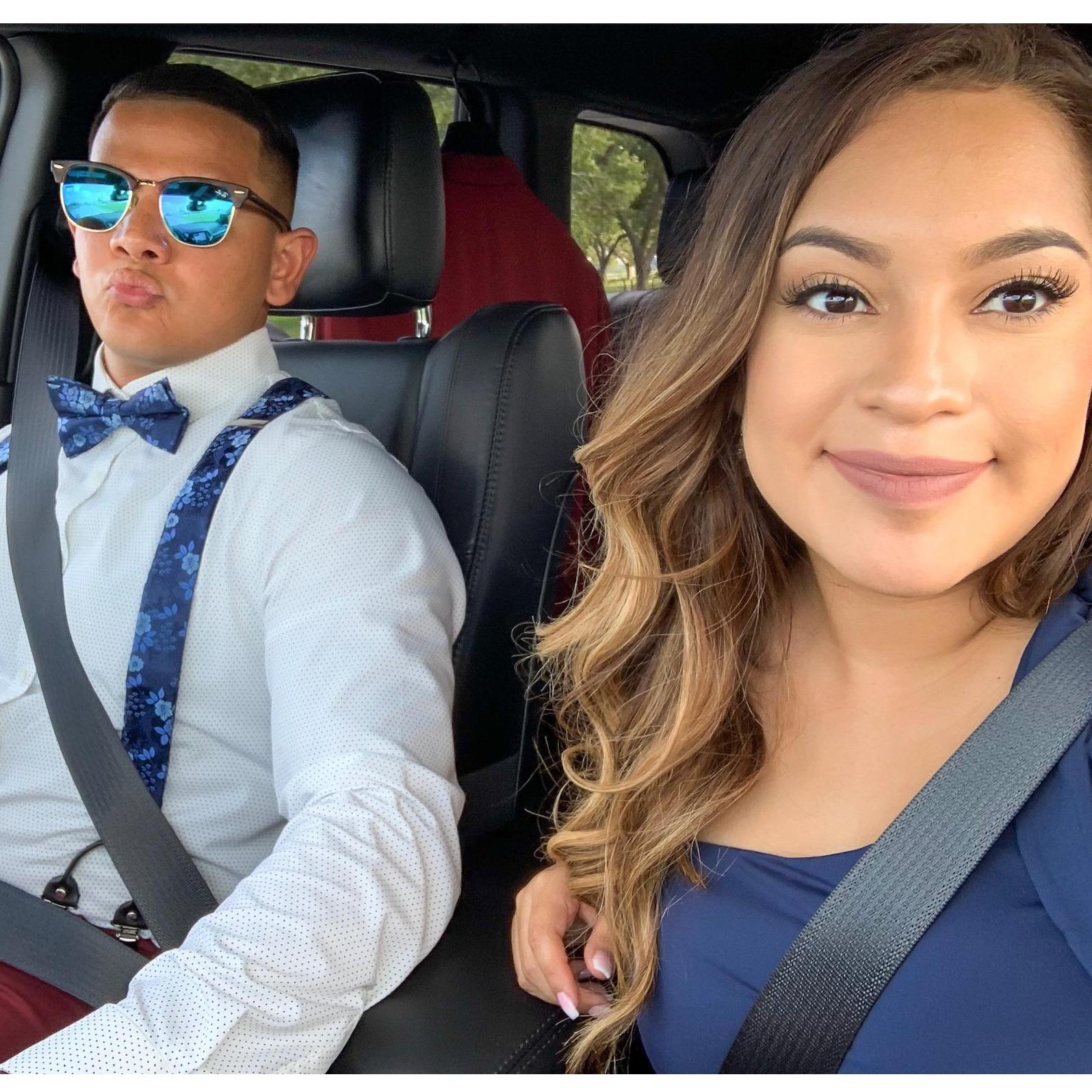 His baby sister's wedding! My forever wedding date!