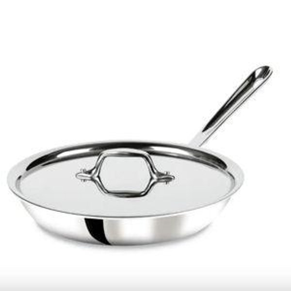 All-Clad D3 Stainless 3-Ply Bonded Cookware, Fry Pan with Lid, 10 inch