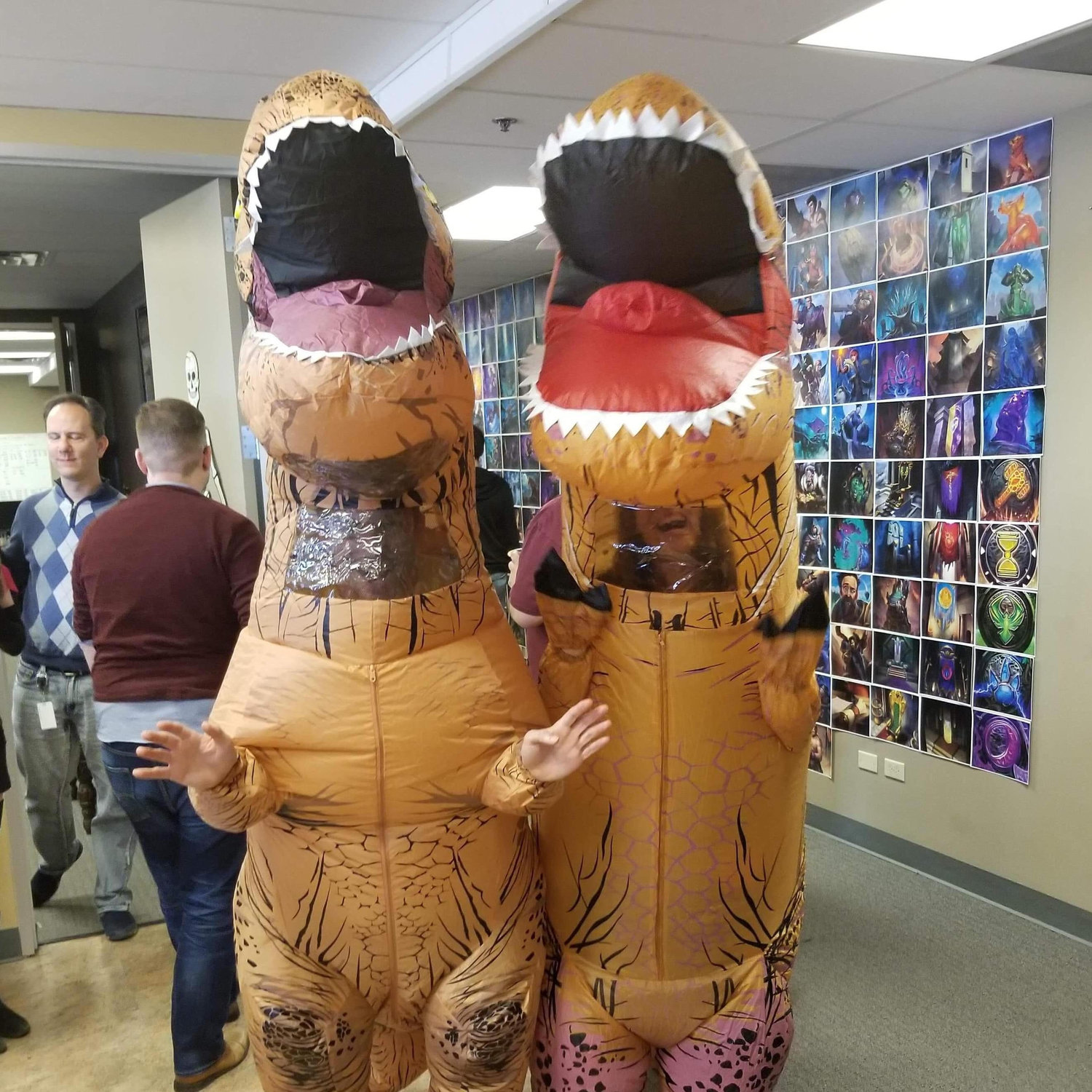 Just 2 T-Rexes being T-Rexes.