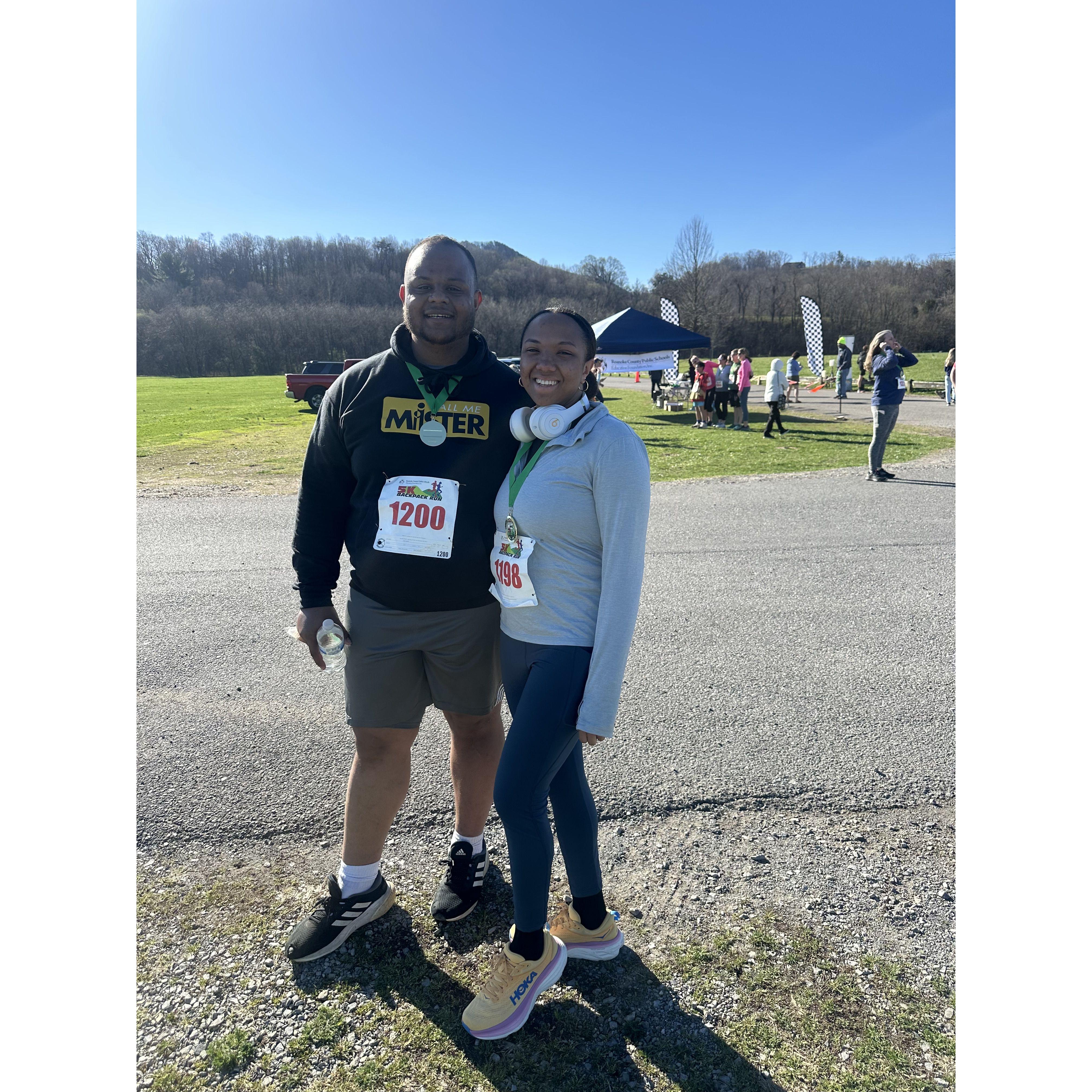 03/16/2024: Thomas and Ariana ran their first 5k together!