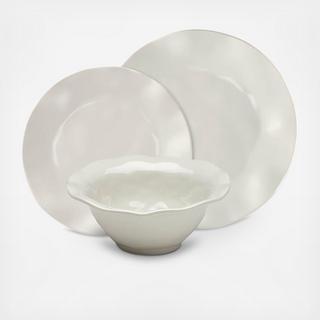 Ruffle 12-Piece BPA Free Melamine Dinnerware Set, Service for 4