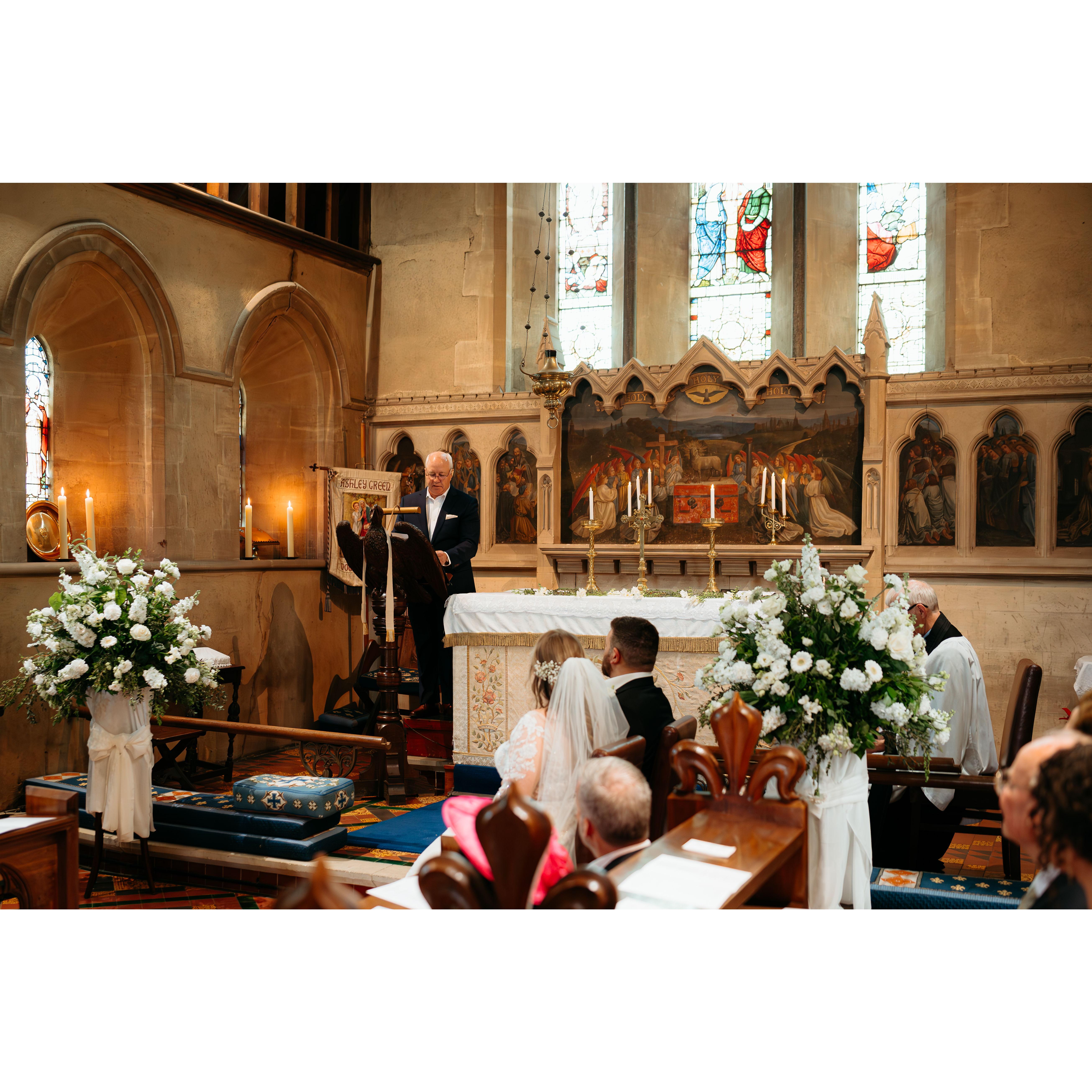 Brent giving a blessing