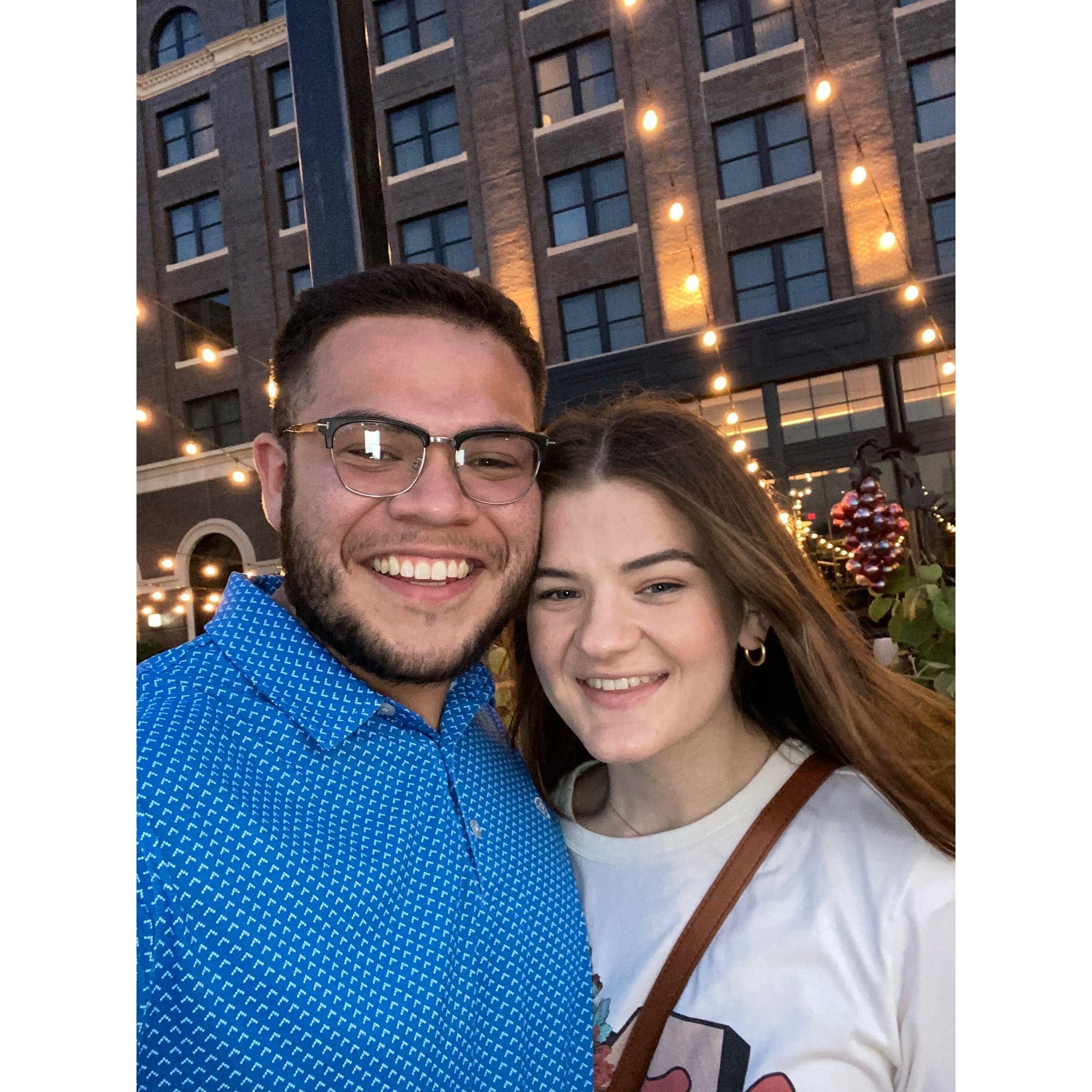 On this date Gillermo surprised Caitlyn with a train ride to a cute town where they walked around and ate dessert.