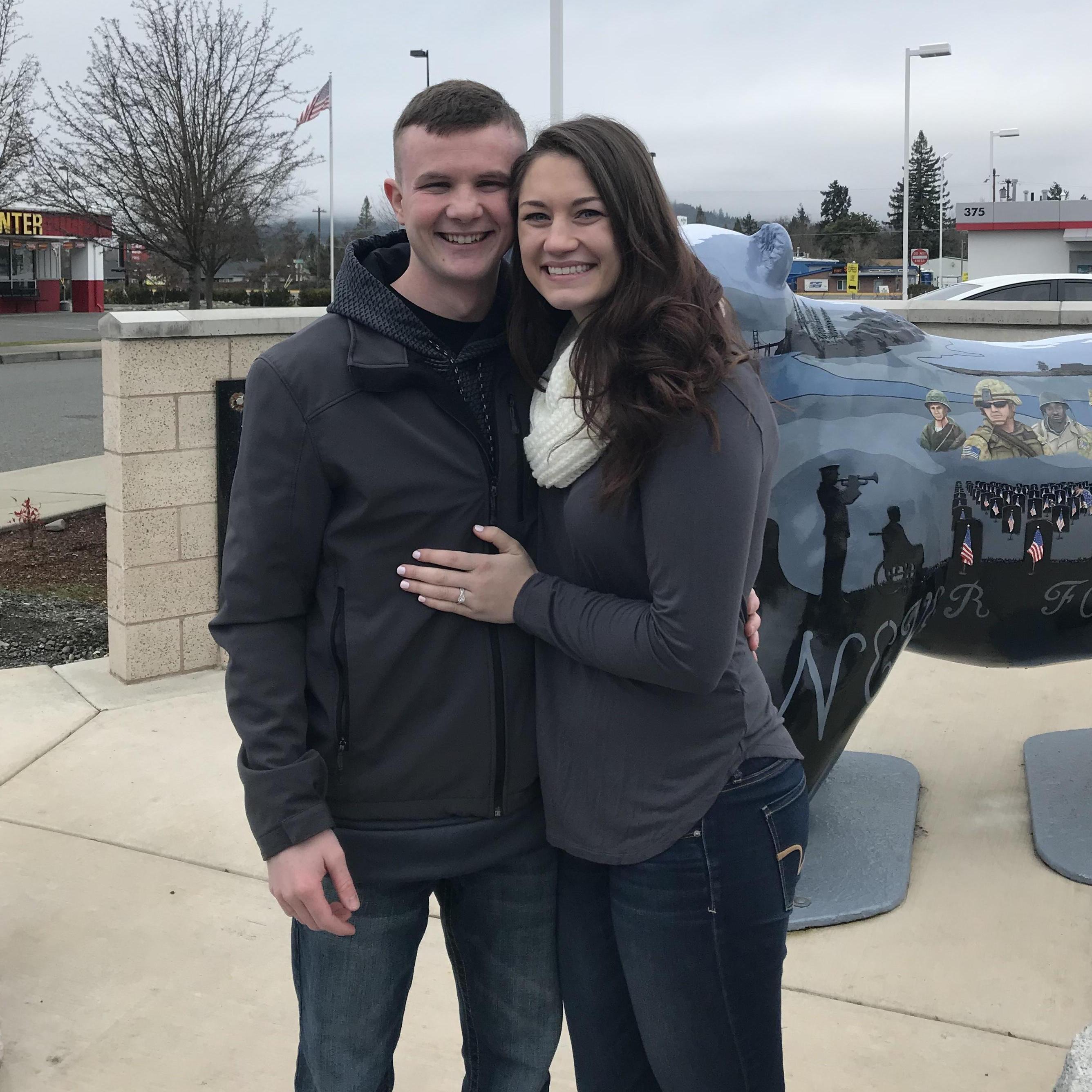 January, 2017 in Oregon,
Moments after Emily said "Yes!"