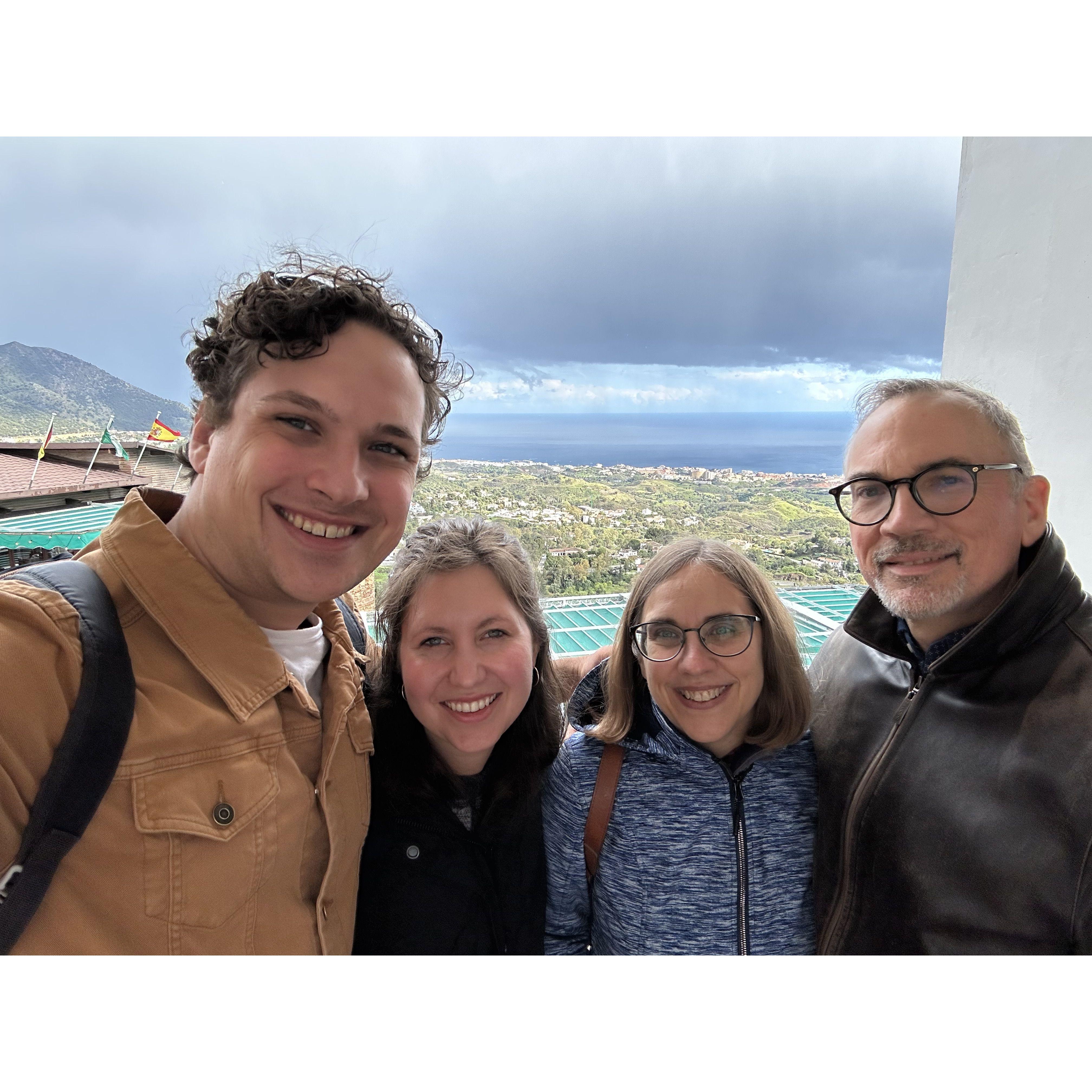 With Andrew's parents in Mijas, Spain