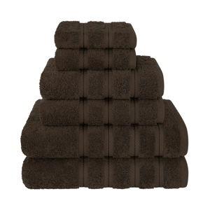 American Soft Linen 6 Piece Towel Set, 100% Cotton Bath Towels for Bathroom, Brown