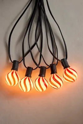 Stargazer Garden Lights, Set of 10 Bulbs, Candy Cane