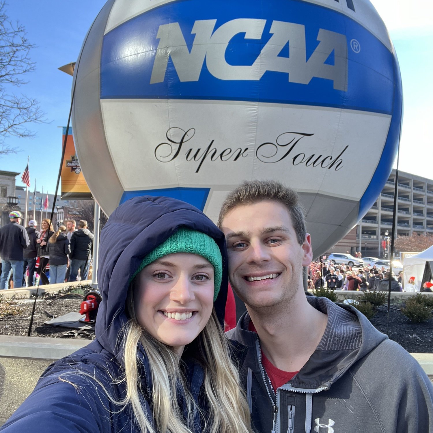 We love watching all kinds of sports, but this was one of the best days. The women's college volleyball National Championship in Louisville, KY!