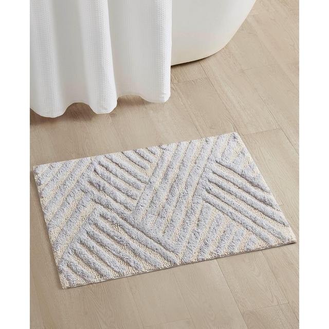 Décor Studio Basket Weave Stripe Tufted Bath Rug, 20" x 30"