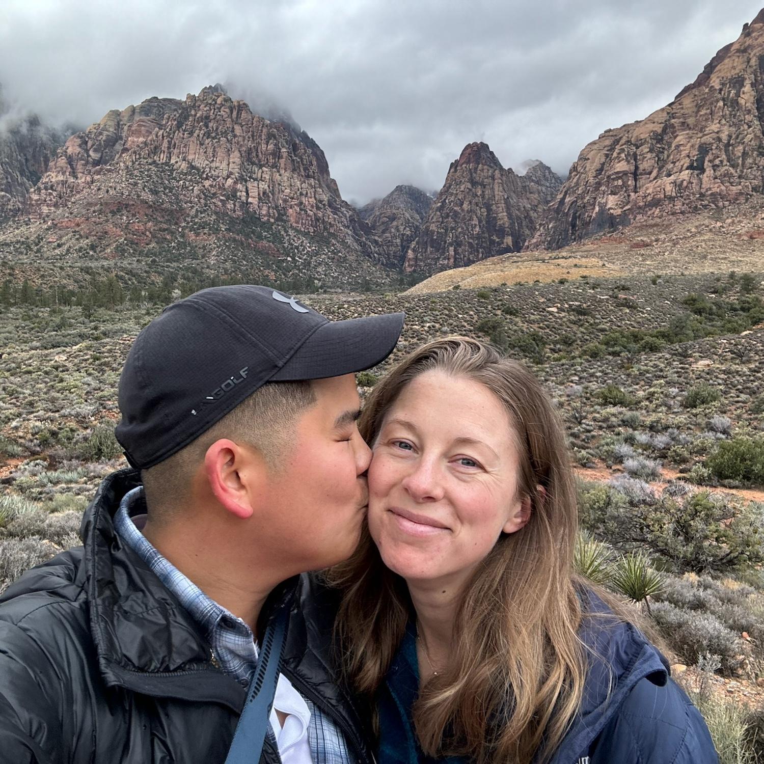 Vegas baby! We had a work trip together and went out a few days early to hike Death Valley (in February) and the surrounding state parks