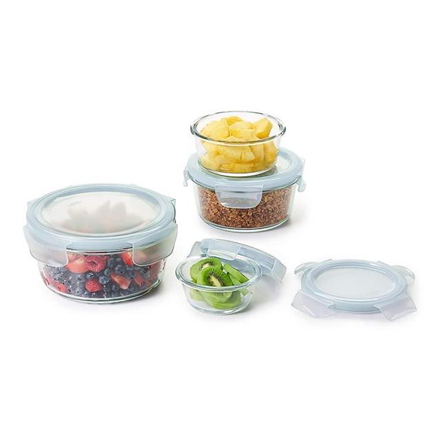 OXO 8-Piece Round Glass Smart Seal Set