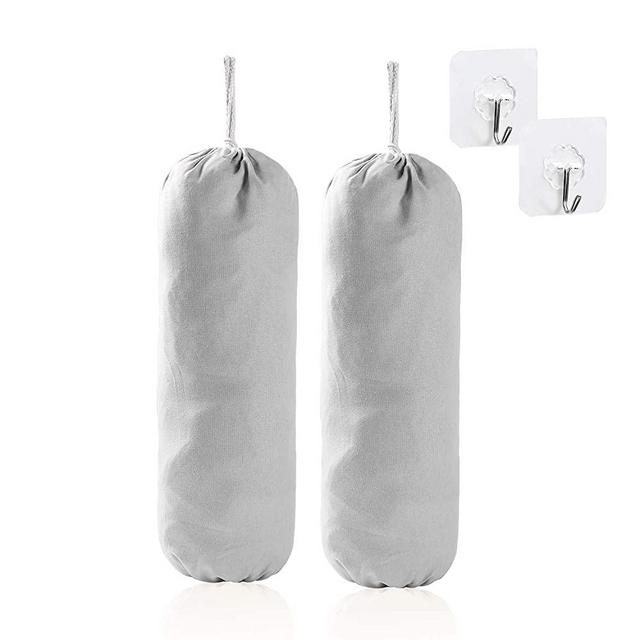 2Pcs Plastic Bag Holder, Wall Mount Plastic Bag Organizer, Large Grocery Bag Storage Dispenser, 22x9 in by SWISSELITE