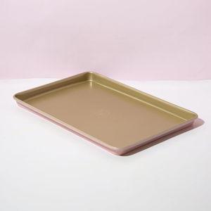 Paris Hilton Nonstick Carbon Steel 15-Inch x 10-Inch Cookie Baking Sheet, Pink Champagne Two-Tone