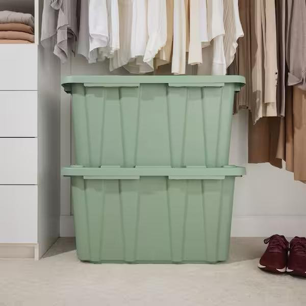 HDX 27 gal. Army Green Tough Tote-4 Pack 999-HDX-27AG-4