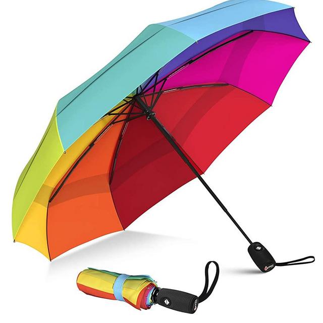 Repel Umbrella Windproof Travel Umbrella - Compact, Light, Automatic, Strong and Portable - Wind Resistant, Small Folding Backpack Umbrella for Rain - Men and Women