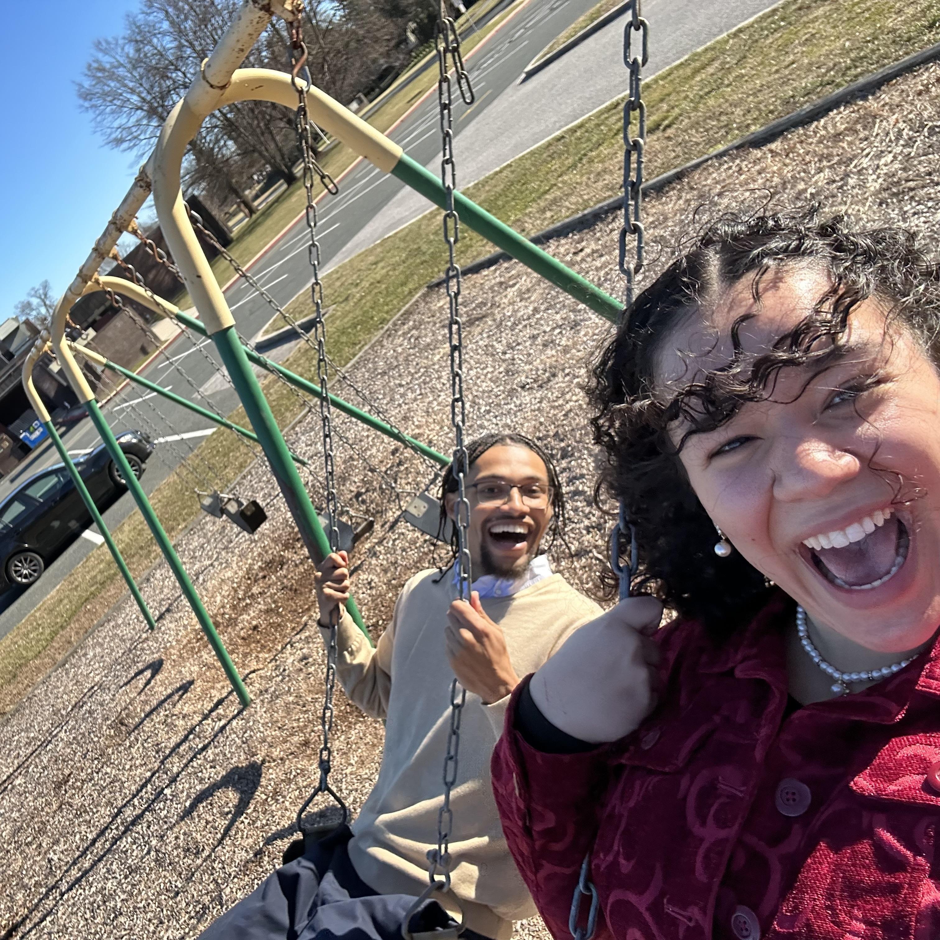 | 01.15.23 | Snuck onto the playground at Nina's old Elementary School. It almost broke a few times, but it was worth it.