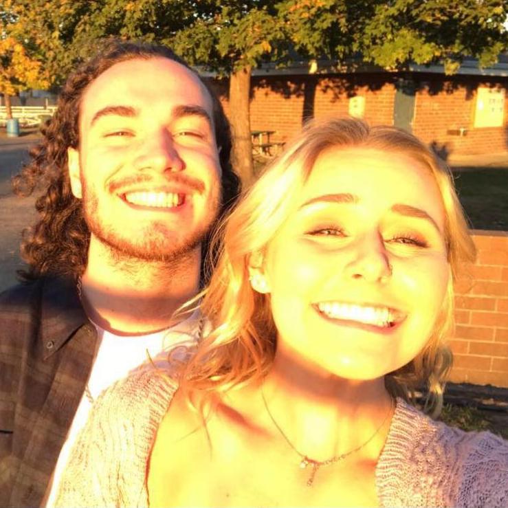 Our first date. We got Thai food and went to a little park to walk through the leaves.