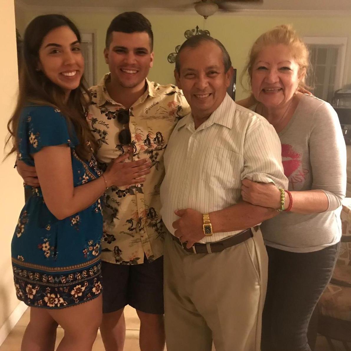 Emilia meeting Mike's Grandfather for the first time.