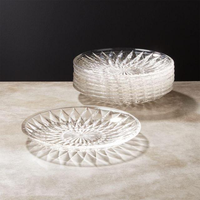 Daphne Glass Appetizer Plate Set of 8