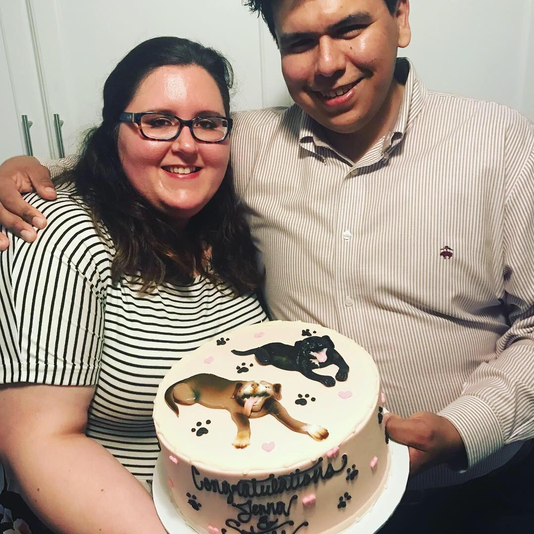 At our engagement Paw-ty!