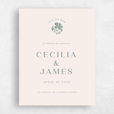Rich Sage, Green Wedding Save the Date - Tiburon Portrait