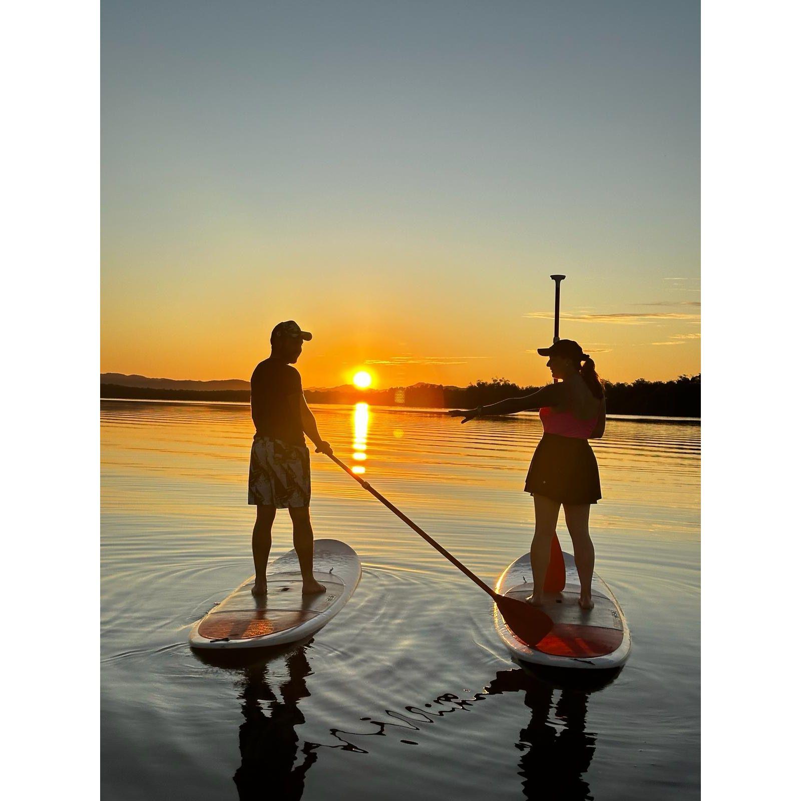Paddle boarding at sunrise in Puerto Escondido on NYE