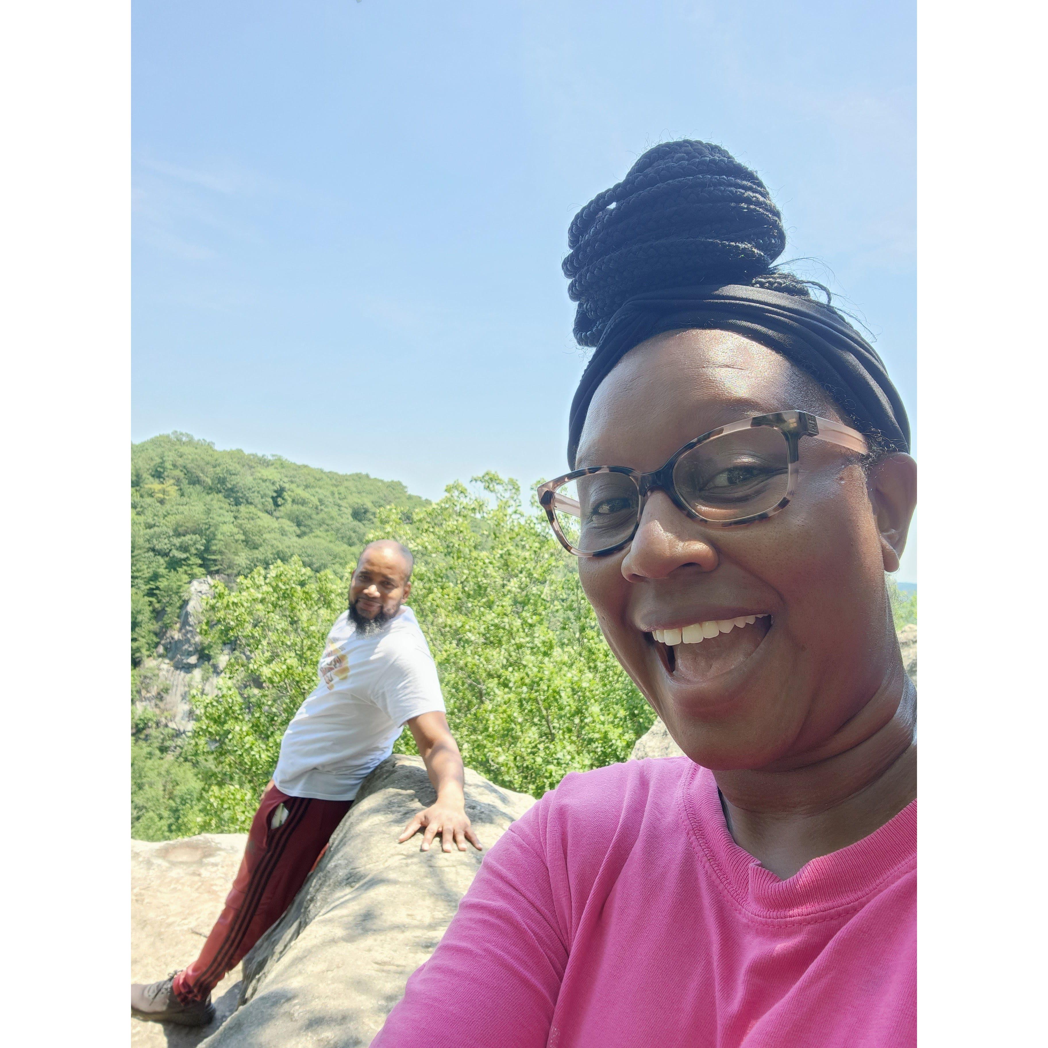 King & Queen Seat at Rock State Park, MD - We were 190ft above Deep Creek.