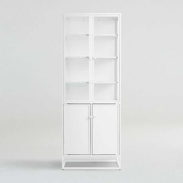 Casement White Tall Metal Cabinet