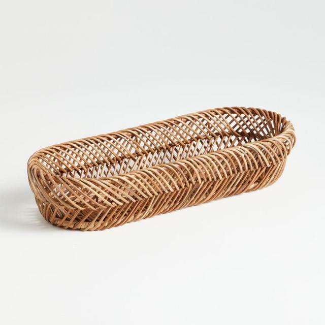Herringbone Oval Basket