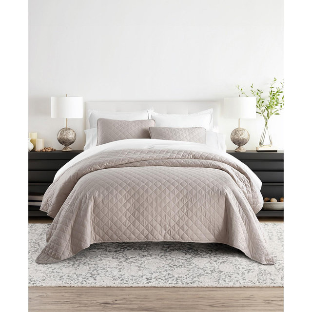 ienjoy Home Diamond Stitch 3-Pc. Quilt Set, Full/Queen