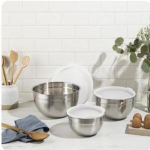Cuisinart Mixing Bowl Set, Stainless Steel, 3-Piece, CTG-00-SMB