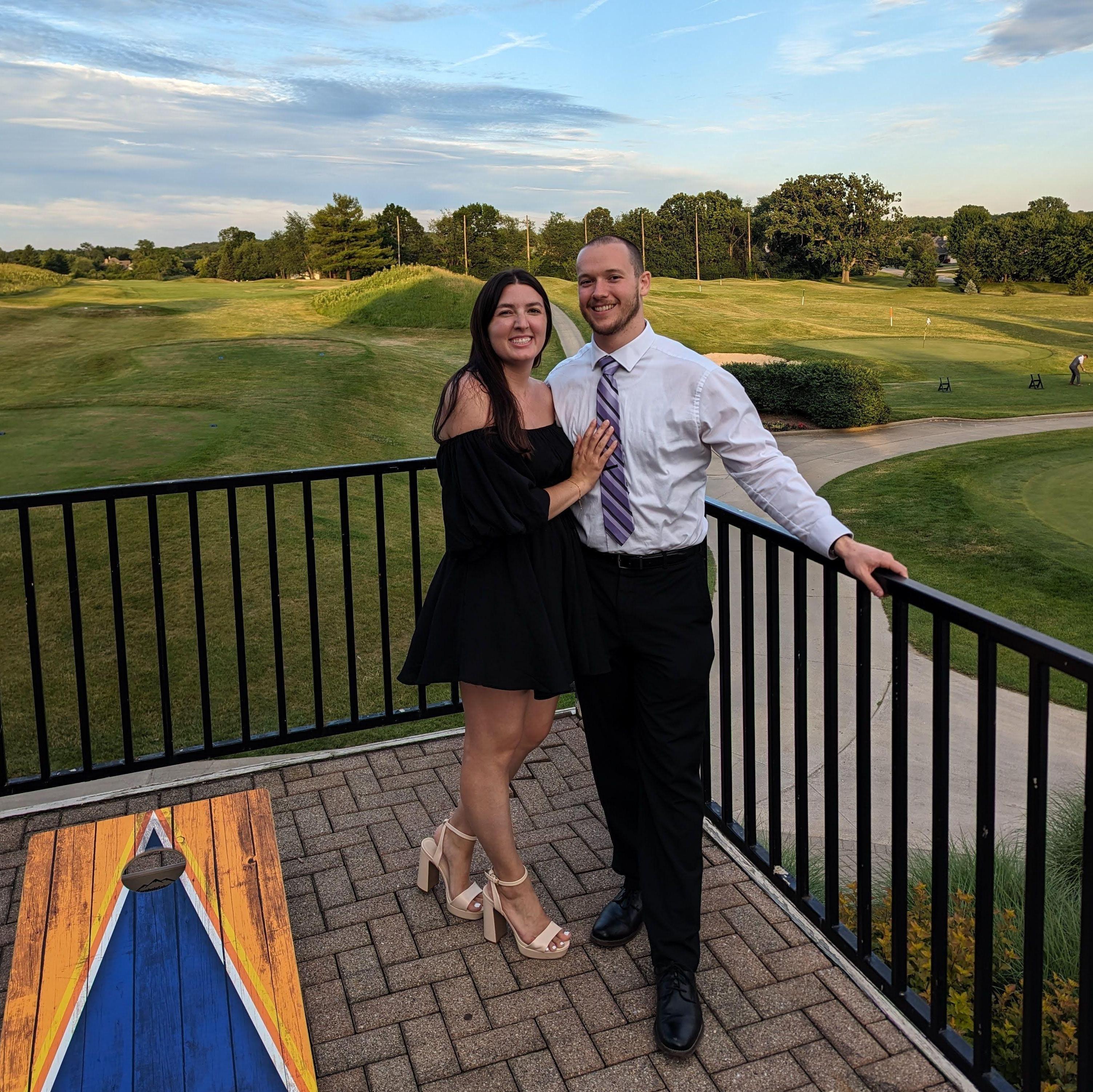 somebody spent most of this wedding reception practicing his chipping. clearly that wasn't travis