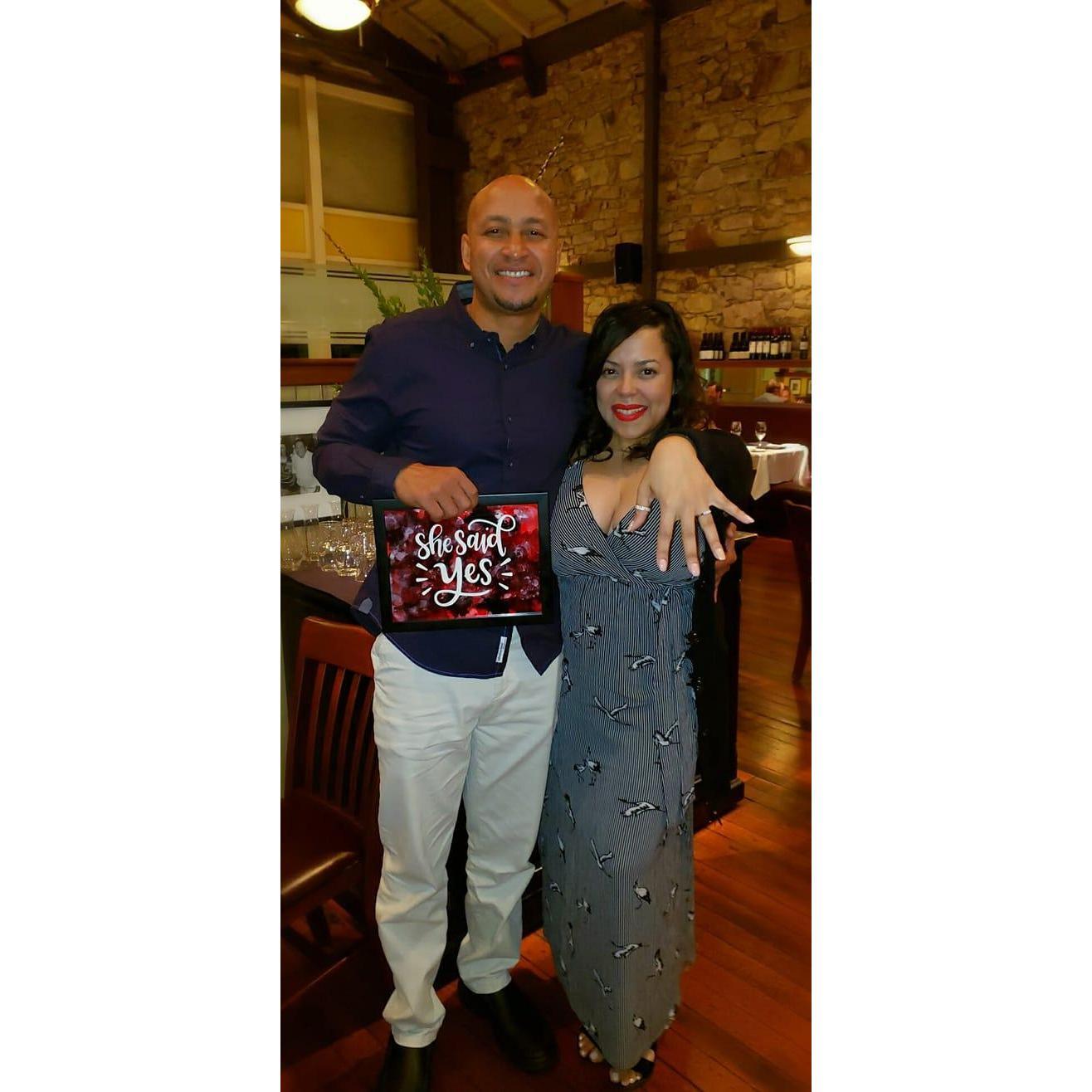 Just moments after he asked Ariane to be his wife! It was Darien's birthday and he got the only gift he ever wanted