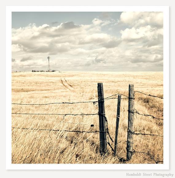 Wyoming - Western Landscape Photograph - Rustic Art - Ranch Decor - Monochromatic Photo - Nostalgic American West Photography - Farmhouse