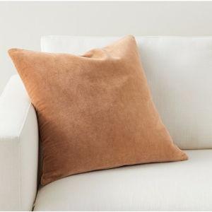 Everywhere Velvet Pillow Cover, Cognac
