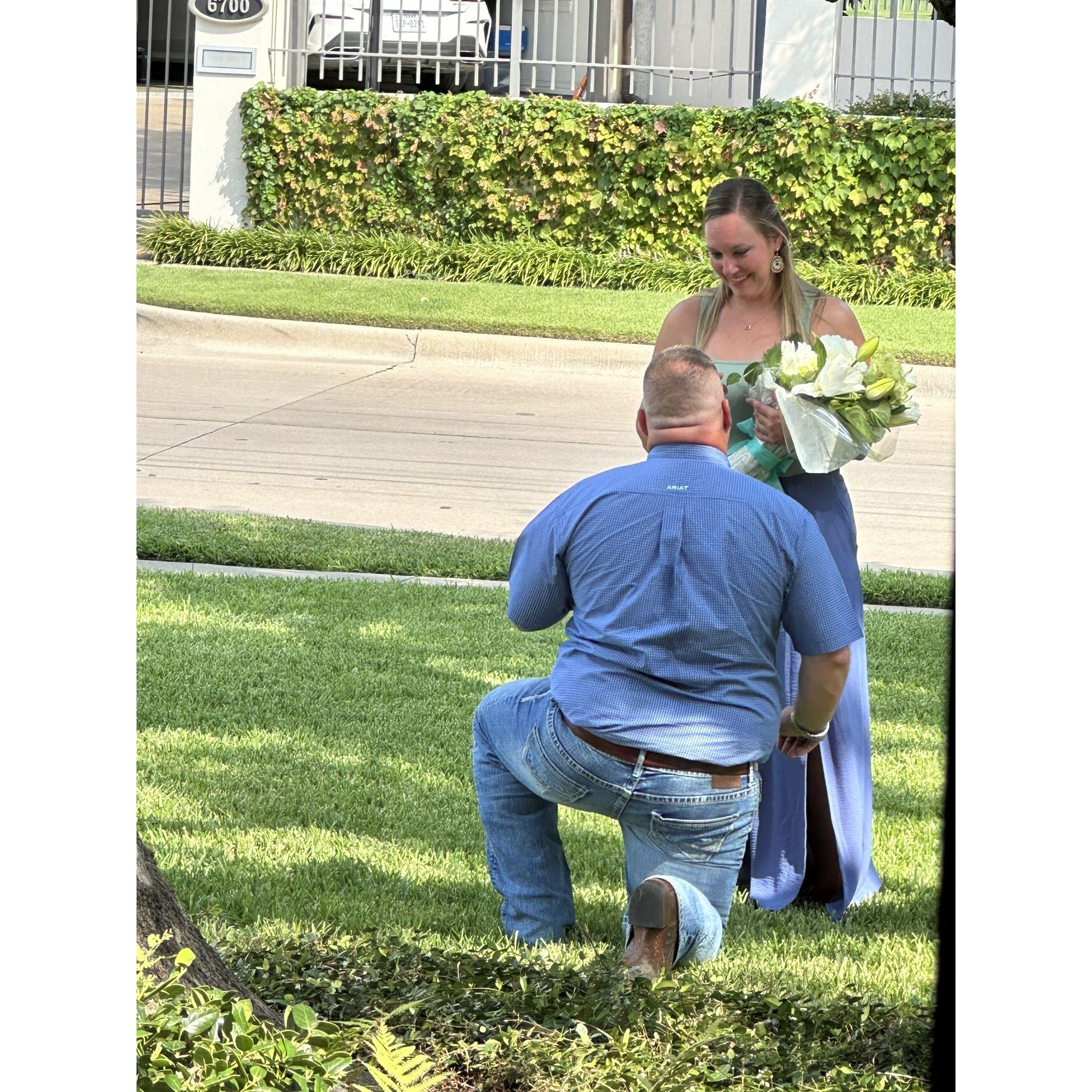 When Kristen said "yes"