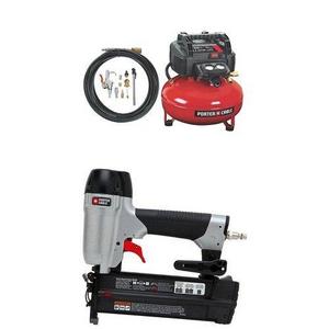 PORTER-CABLE C2002-WK Oil-Free UMC Pancake Compressor with 13-Piece Accessory Kit with 2-Inch 18GA Brad Nailer Kit - - Amazon.com