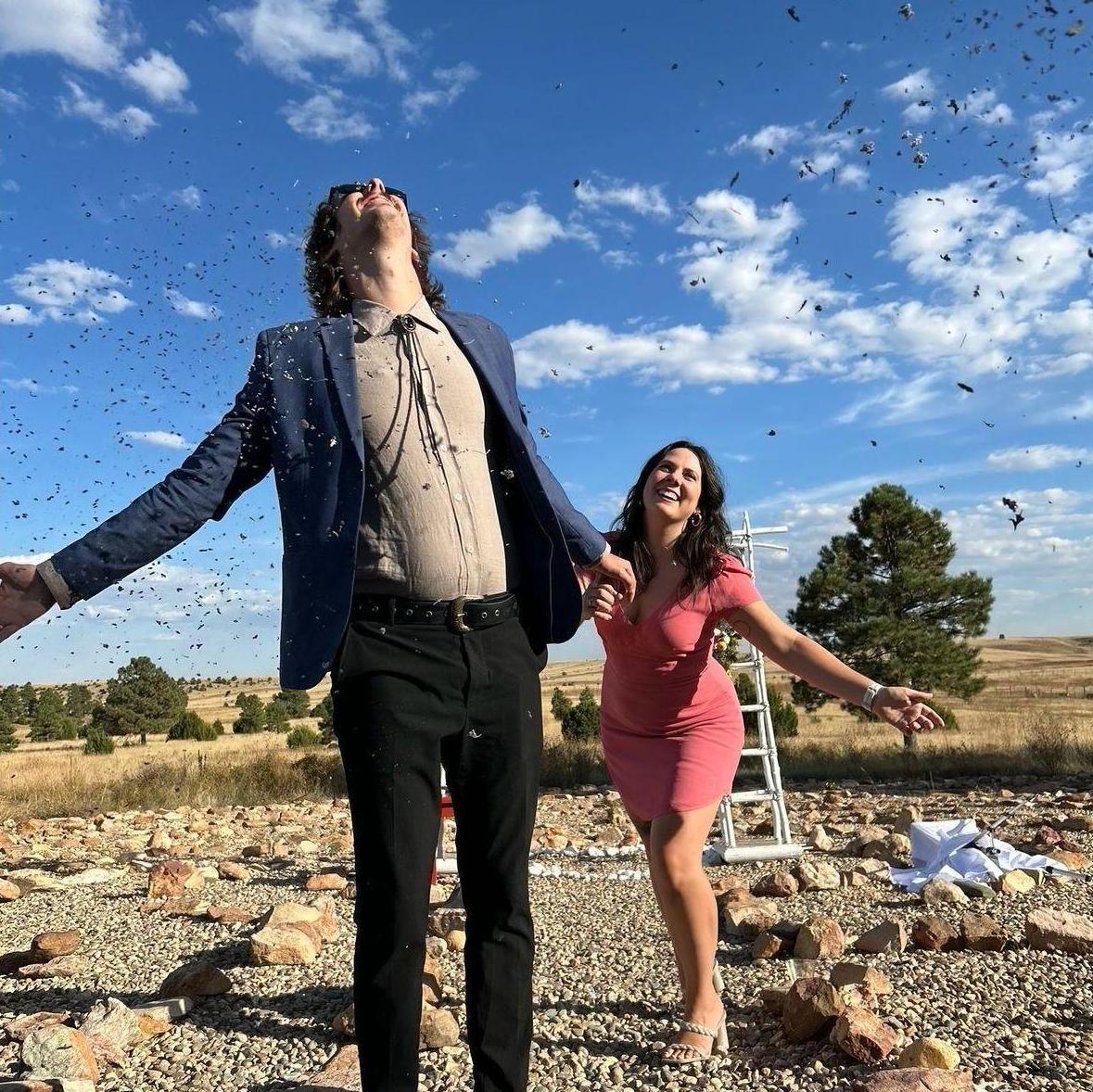 Celebrating our friends wedding in New Mexico