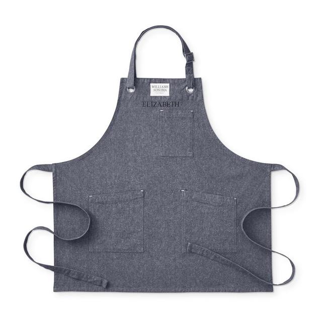 Williams Sonoma Café Collection Chambray Apron, Navy Blue
