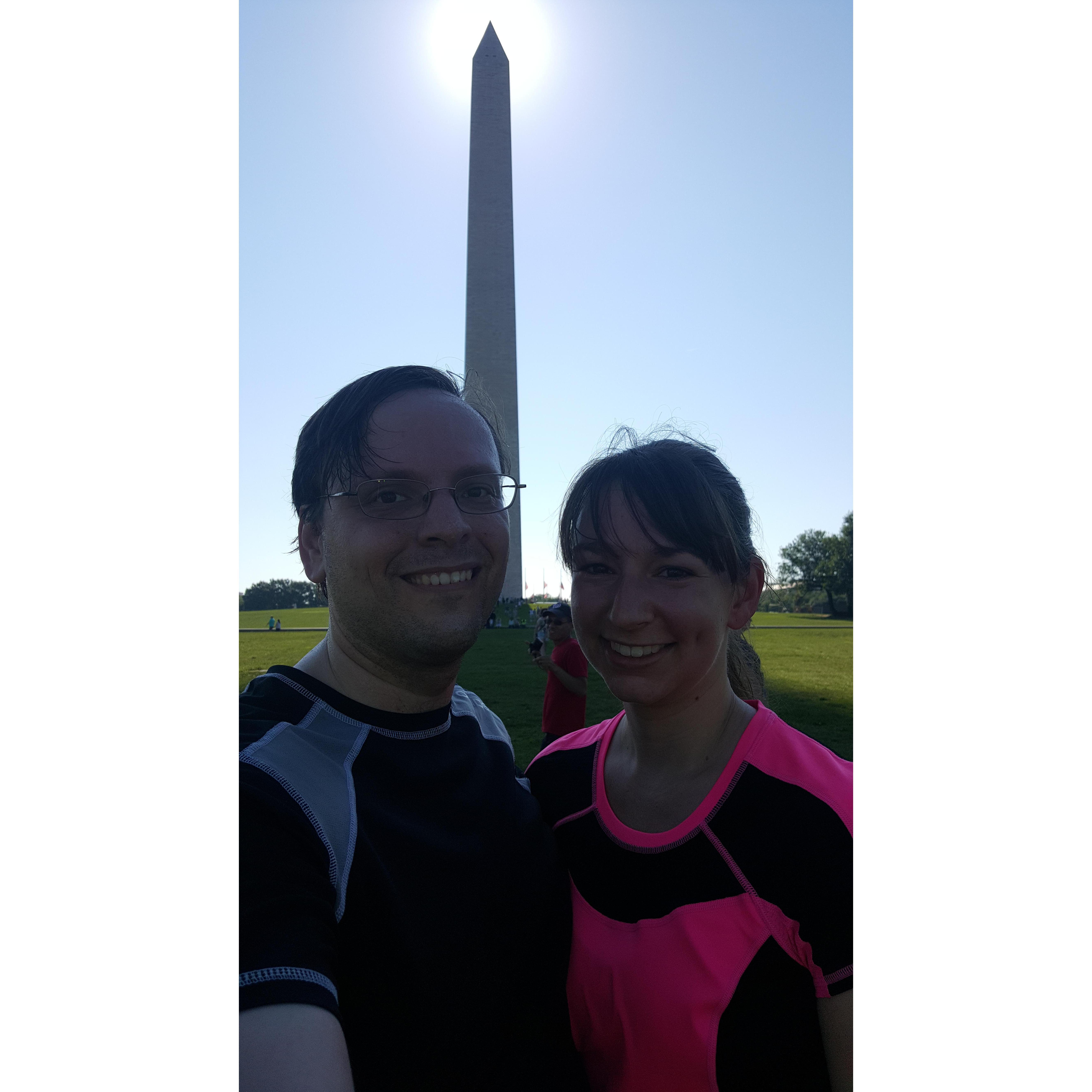 Visiting the beacon of Washington DC.